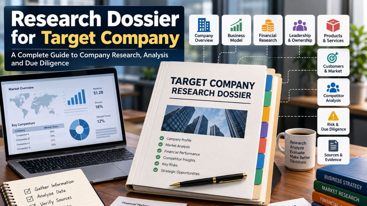 research dossier for target company